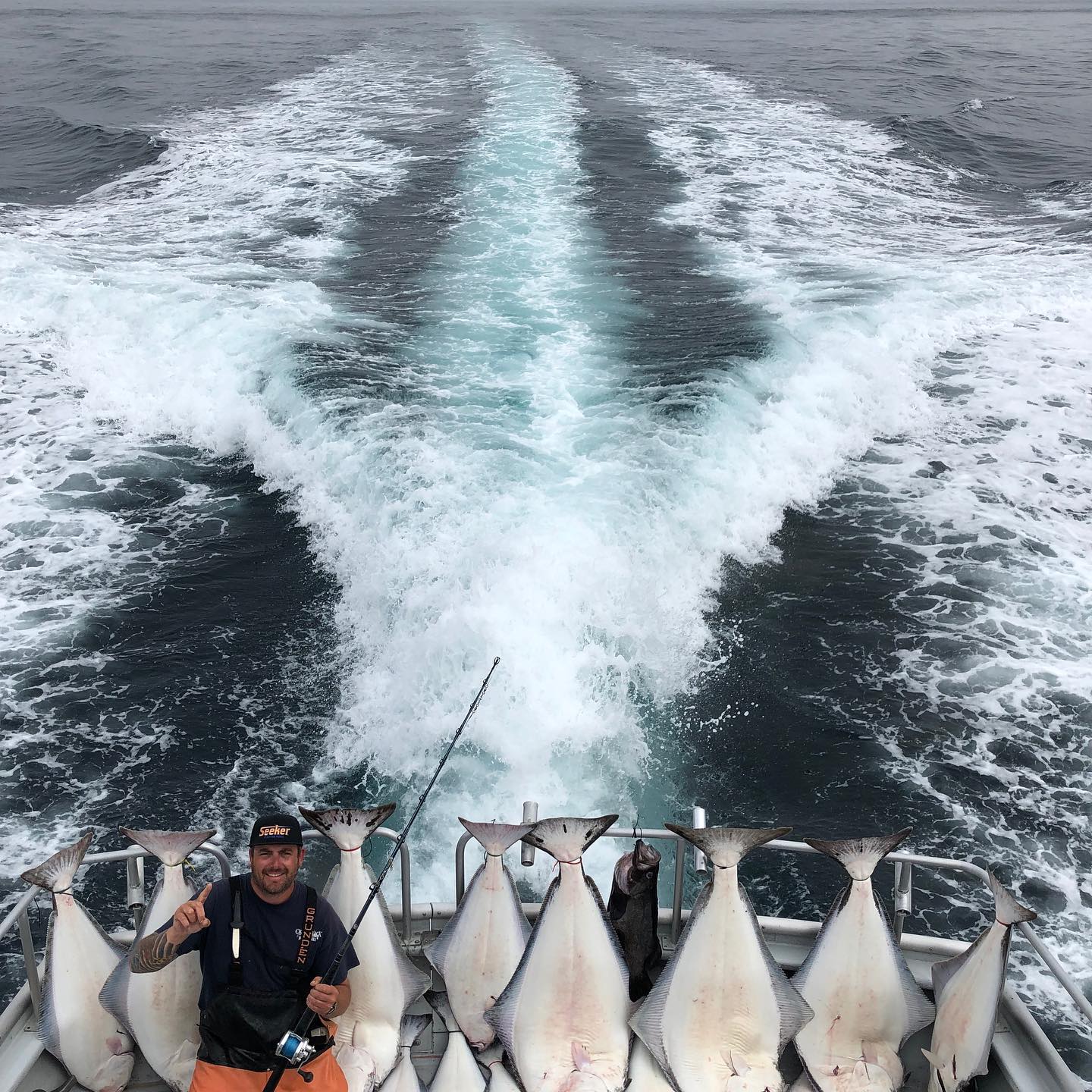 Great on the water with the Crackerjack Voyager!! #halibut #...