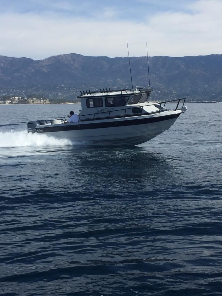 The new beautiful new boat "Gray Light" on her sea trail. Ra...